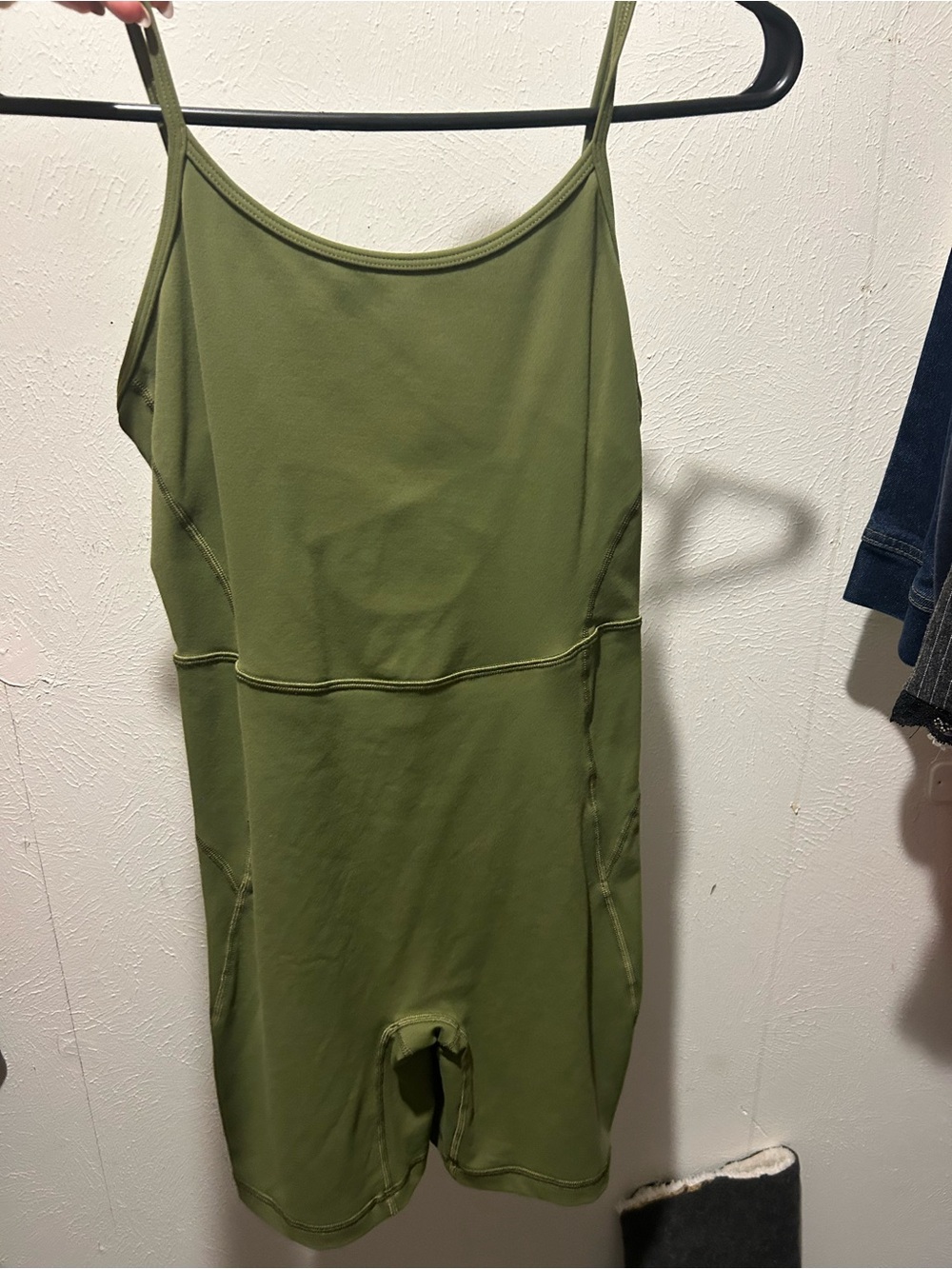 Olive Green One-Piece Active Romper